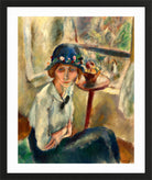 Jules Pascin Print, Portrait d’Hermine David (1916) in a black frame
