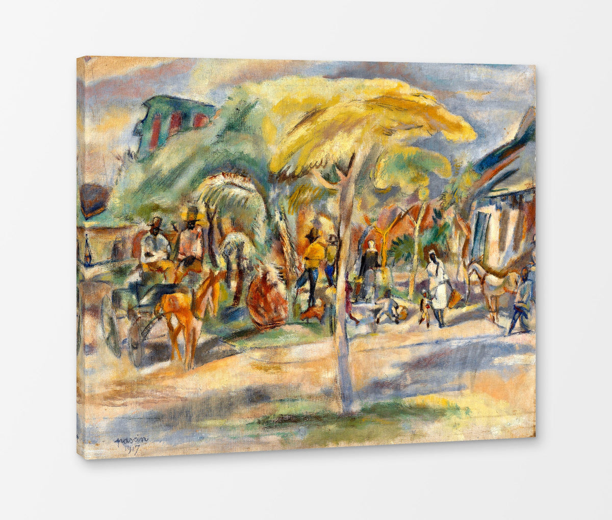 Jules Pascin Print, Southern Landscape (1917) as a ready-to-hang canvas panel