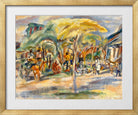 Jules Pascin Print, Southern Landscape (1917) in a gold frame