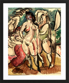 Jules Pascin Print, Trois femmes (1923) in a black frame