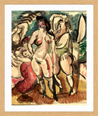 Jules Pascin Print, Trois femmes (1923) in an oak frame