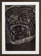 Jules Pascin Print, Untitled (Invitation to Party at Jules Pascin’s) (1918) in a brown frame