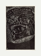 Jules Pascin Print, Untitled (Invitation to Party at Jules Pascin’s) (1918) with an off-white border for rolled canvas