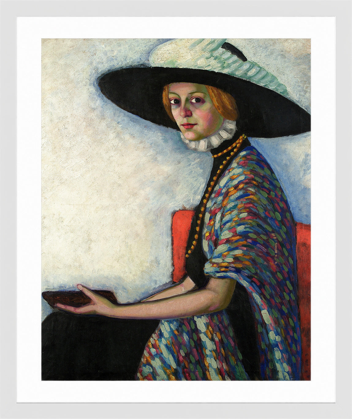 Portrait of Alide Asmus (1912–1913) by Konrad Mägi — white frame