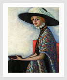 Portrait of Alide Asmus (1912–1913) by Konrad Mägi — white frame