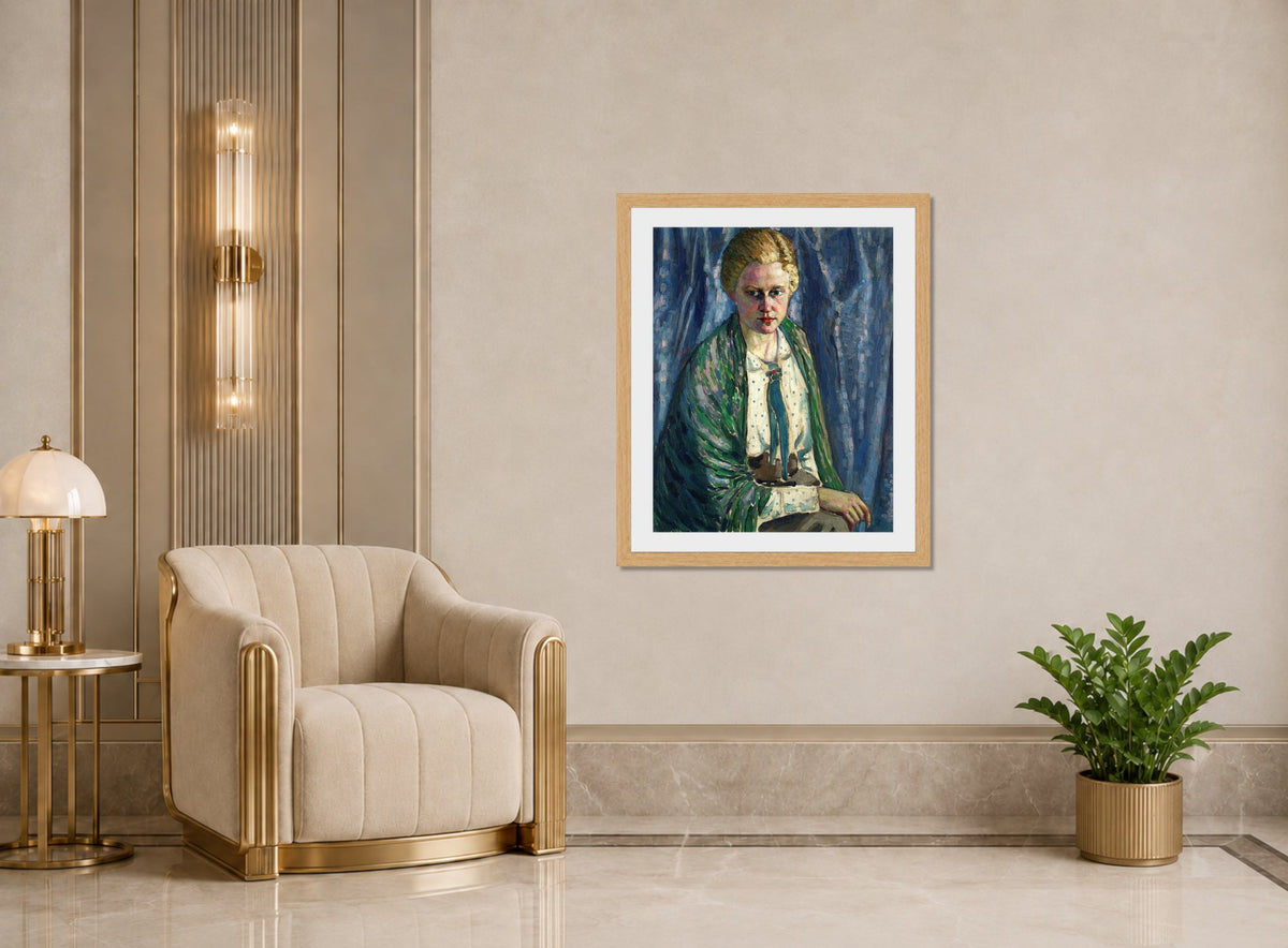 Portrait of Alma Koskel (1916–1917) by Konrad Mägi — art deco roomset