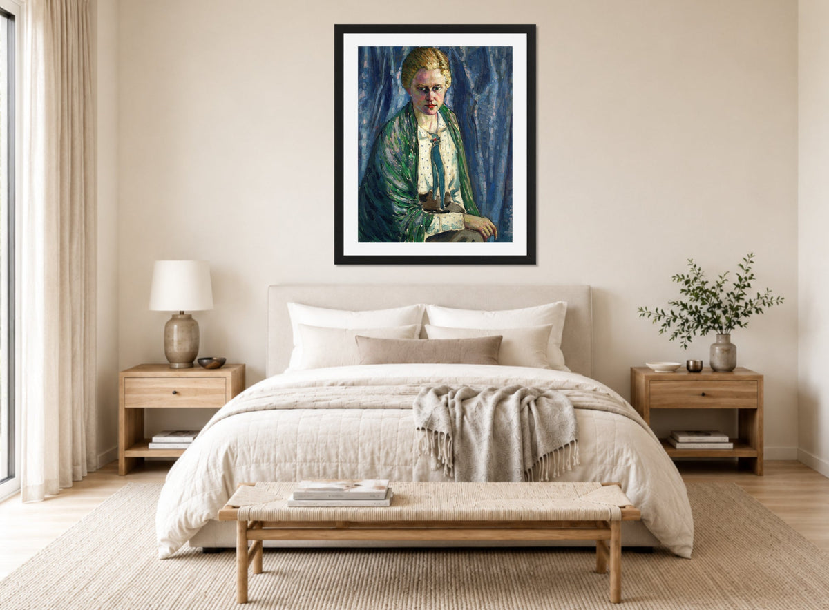 Portrait of Alma Koskel (1916–1917) by Konrad Mägi — bedroom
