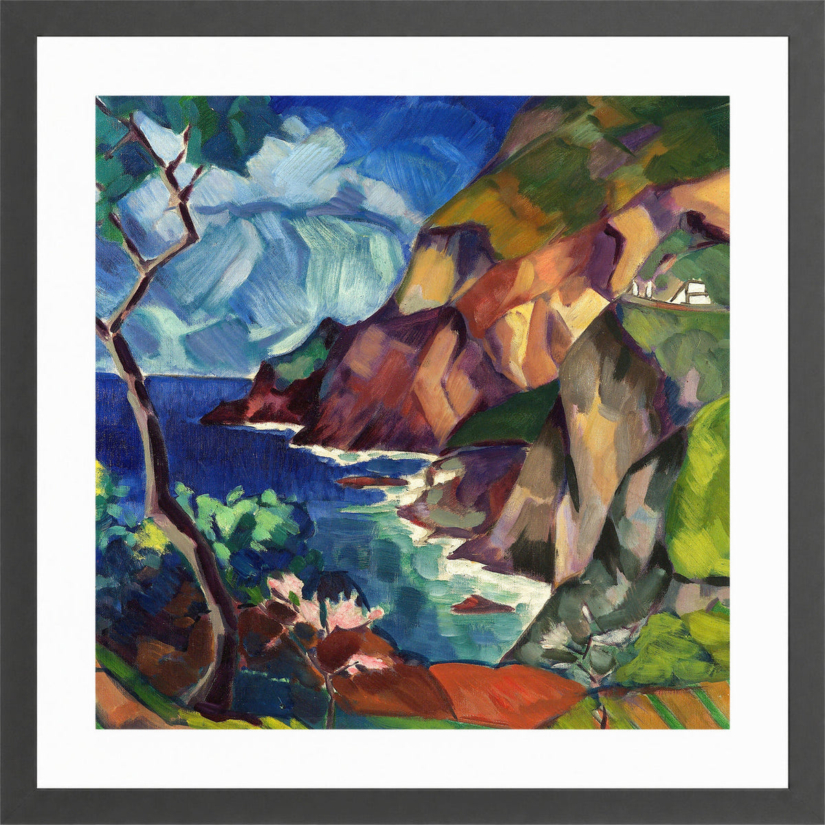 Capri Landscape (1922–1923) by Konrad Mägi — dark grey frame