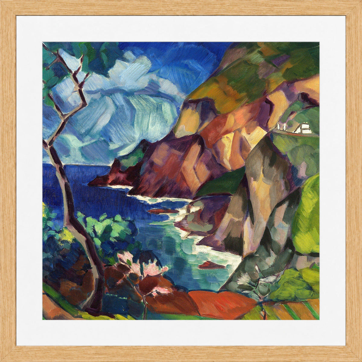 Capri Landscape (1922–1923) by Konrad Mägi — oak frame