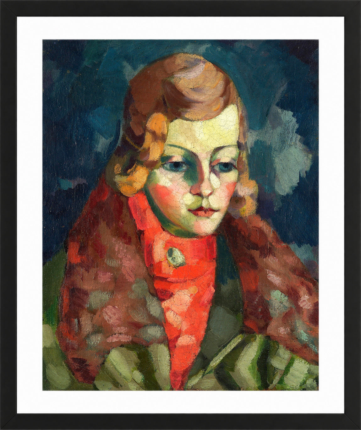 Portrait of a Lady (1923–1924) by Konrad Mägi — black frame