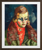 Portrait of a Lady (1923–1924) by Konrad Mägi — brown frame