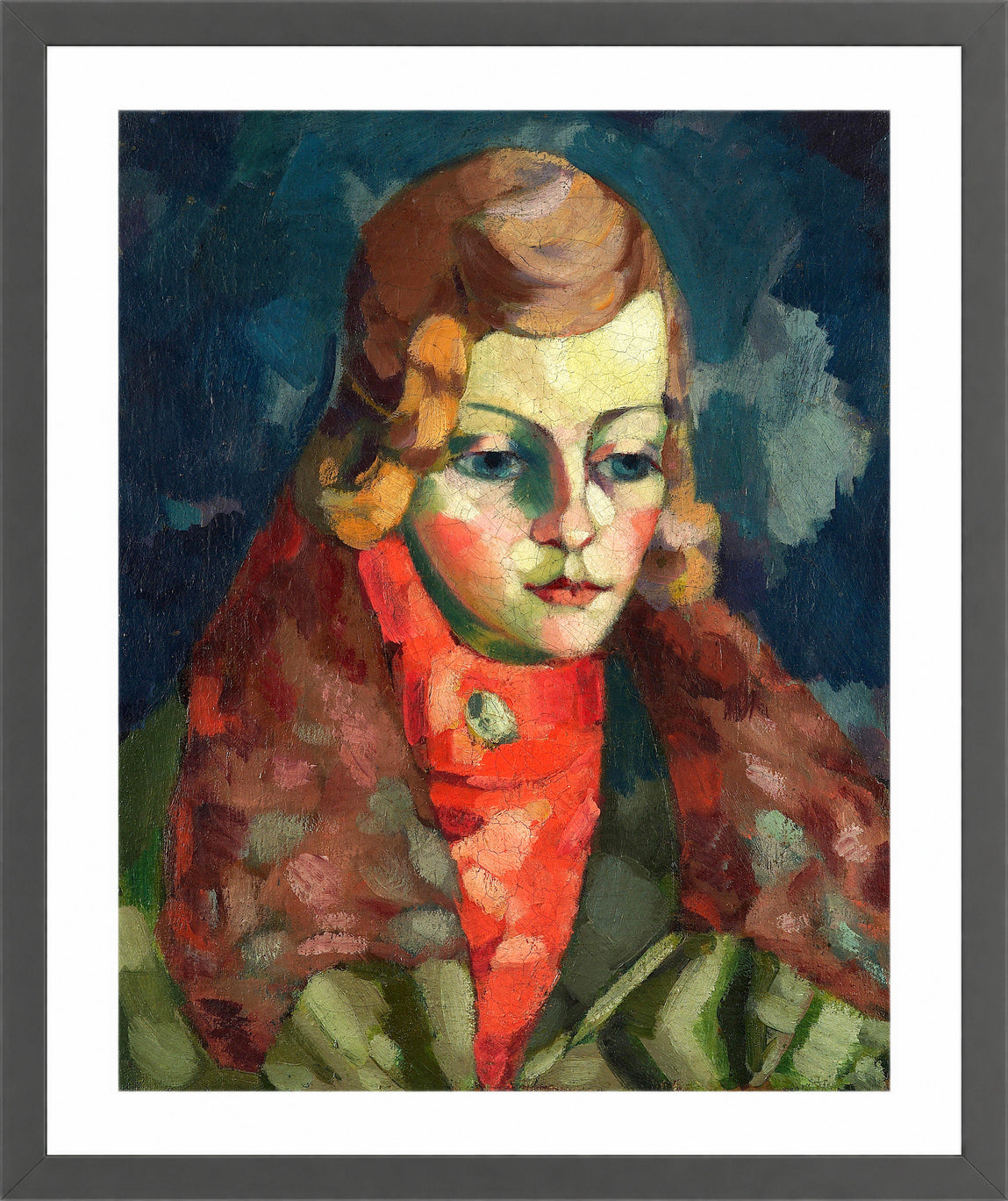 Portrait of a Lady (1923–1924) by Konrad Mägi — dark grey frame