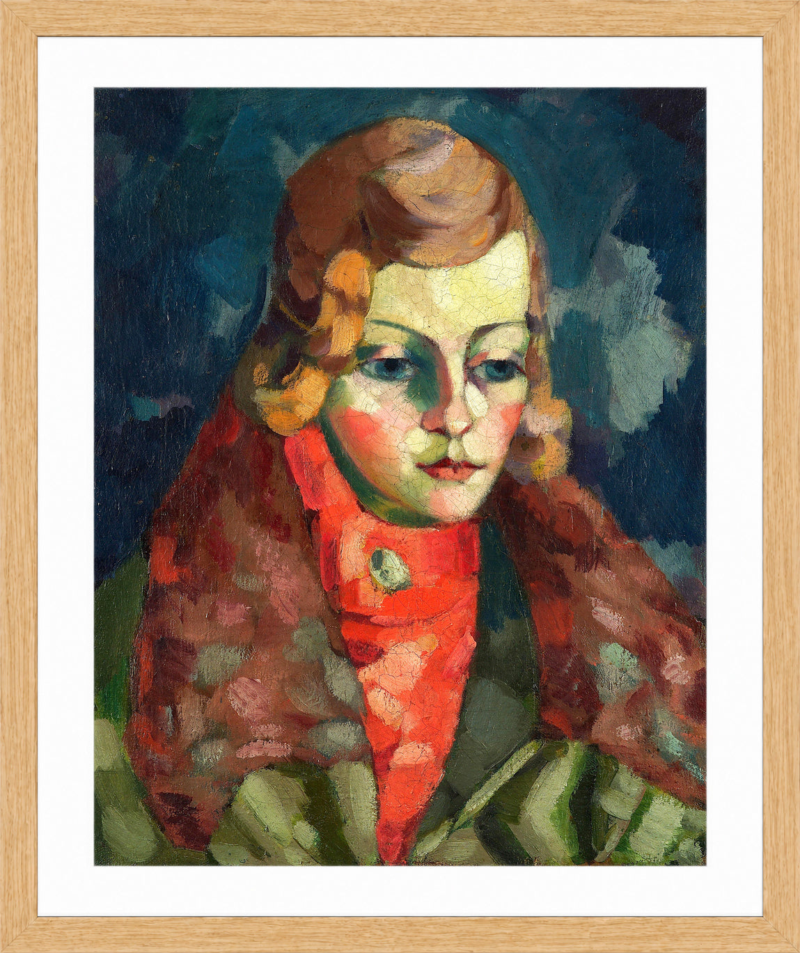 Portrait of a Lady (1923–1924) by Konrad Mägi — oak frame