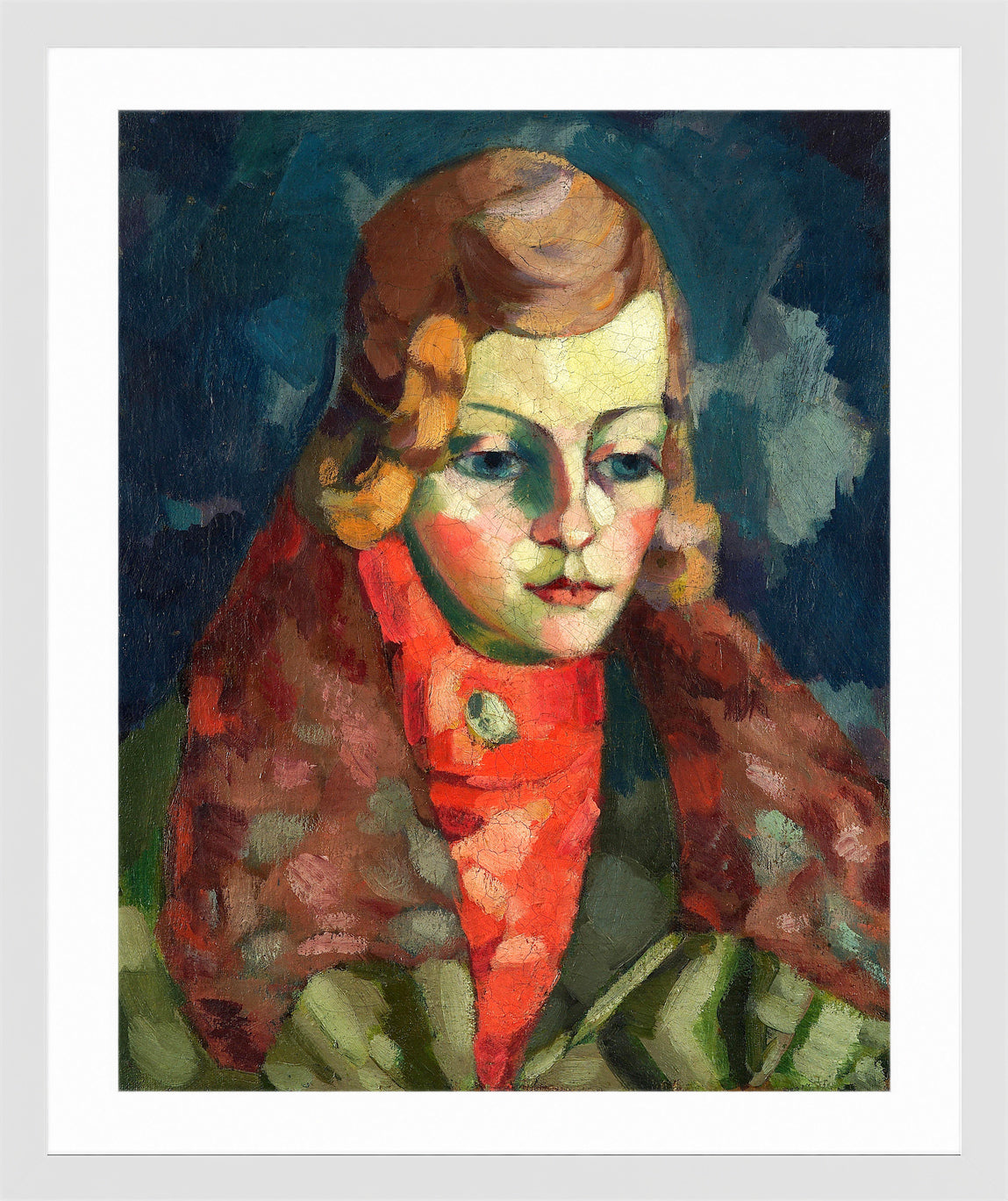 Portrait of a Lady (1923–1924) by Konrad Mägi — white frame