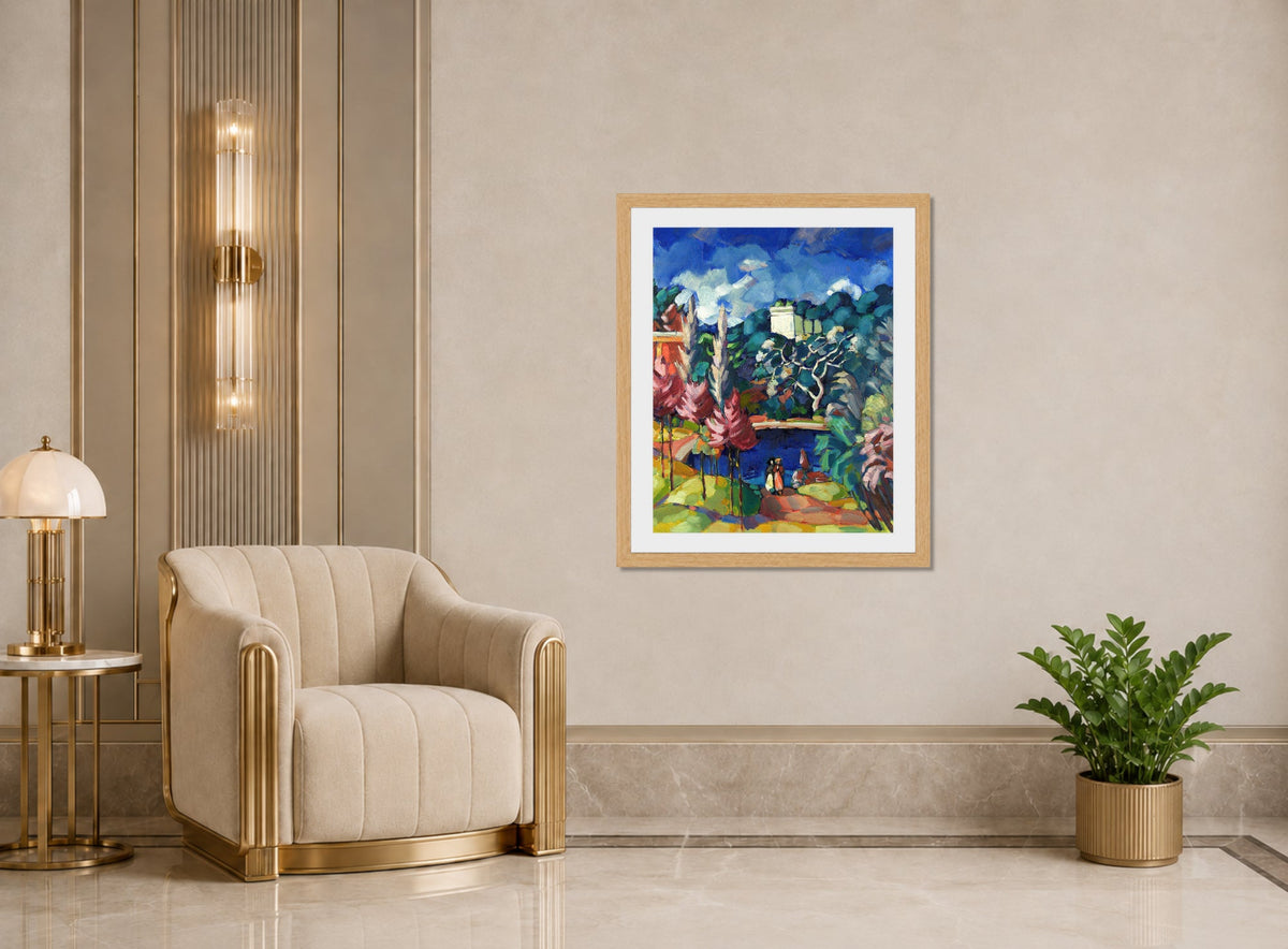 Italian Landscape (1922–1923) by Konrad Mägi — art deco roomset