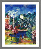 Italian Landscape (1922–1923) by Konrad Mägi — light grey frame