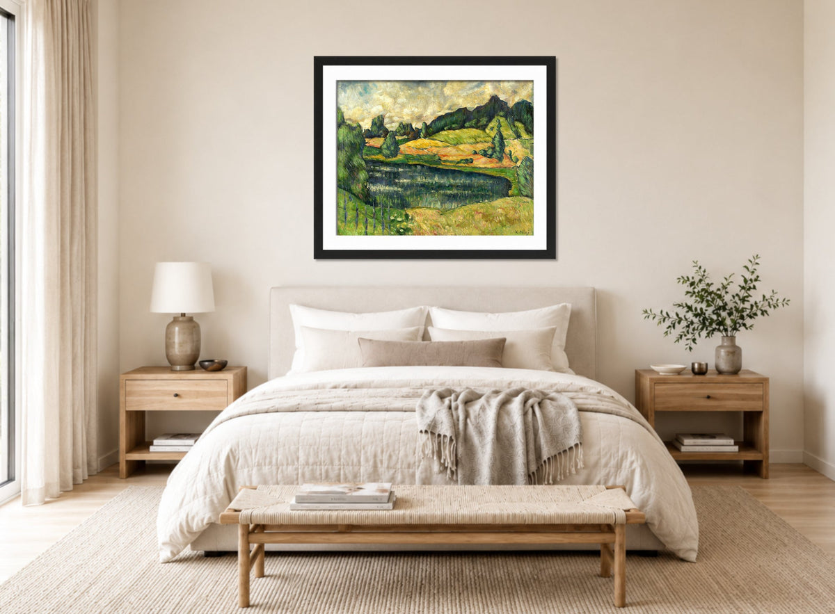 Landscape from Estonia (1915–1916) by Konrad Mägi — bedroom