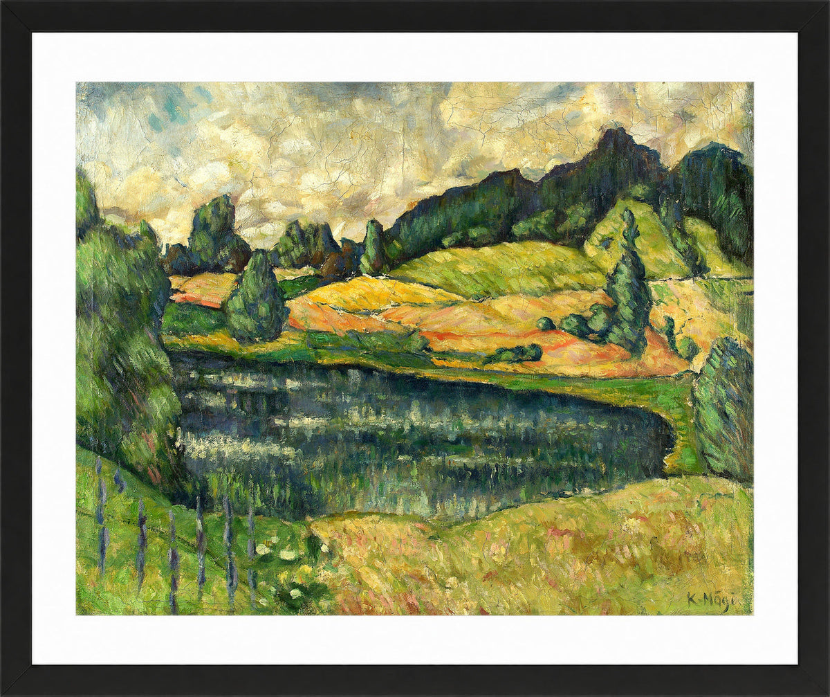 Landscape from Estonia (1915–1916) by Konrad Mägi — black frame