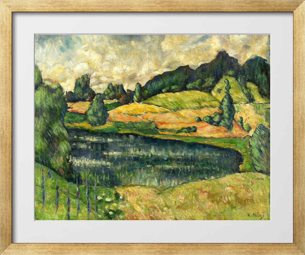 Landscape from Estonia (1915–1916) by Konrad Mägi — gold frame