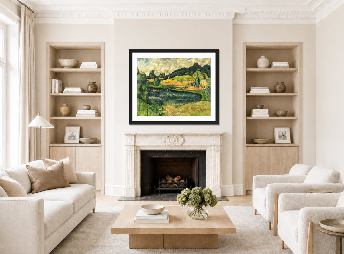 Landscape from Estonia (1915–1916) by Konrad Mägi — living room roomset
