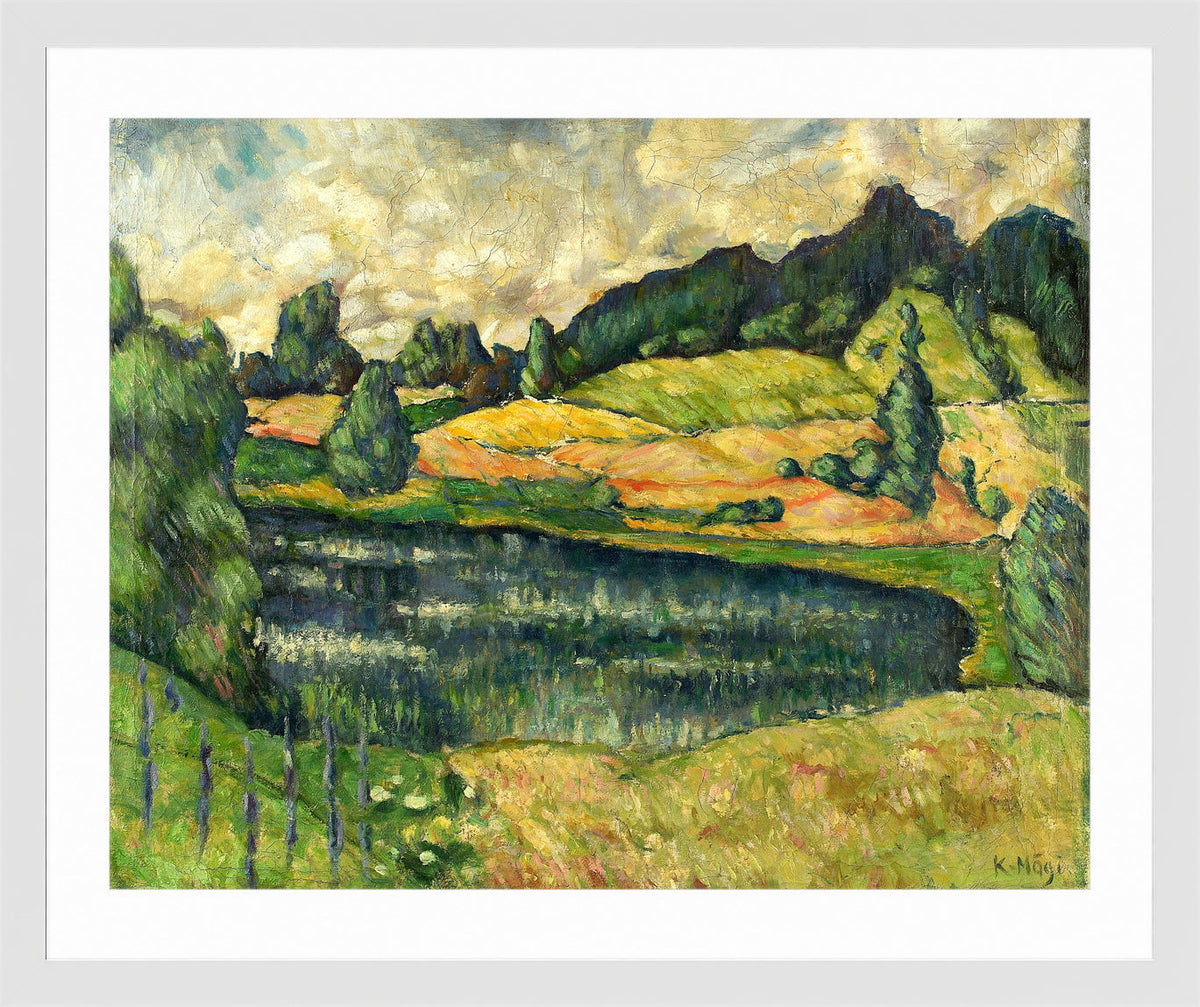 Landscape from Estonia (1915–1916) by Konrad Mägi — white frame