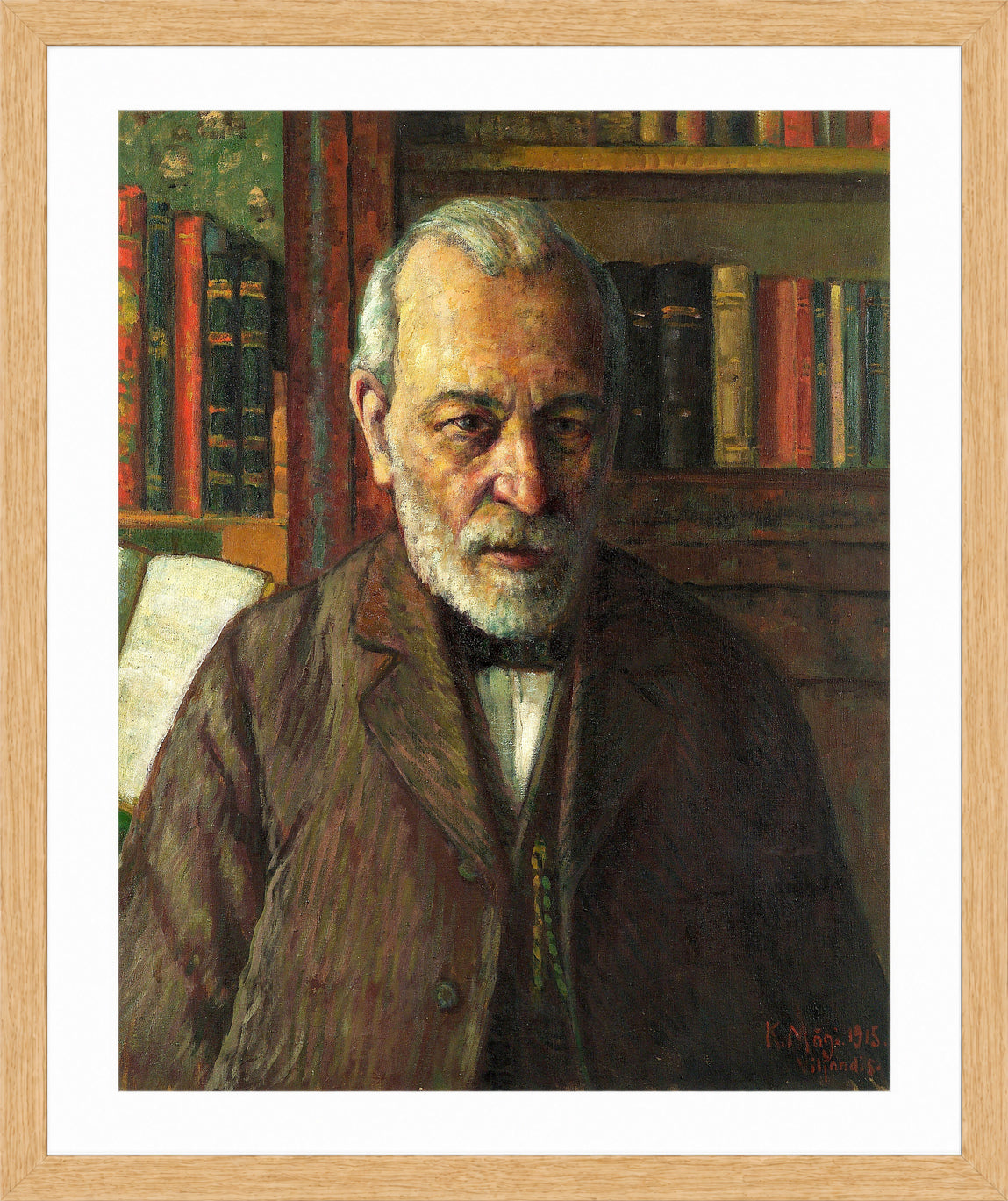 Portrait of the Poet Friedrich Kuhlbars (1915) by Konrad Mägi — oak frame