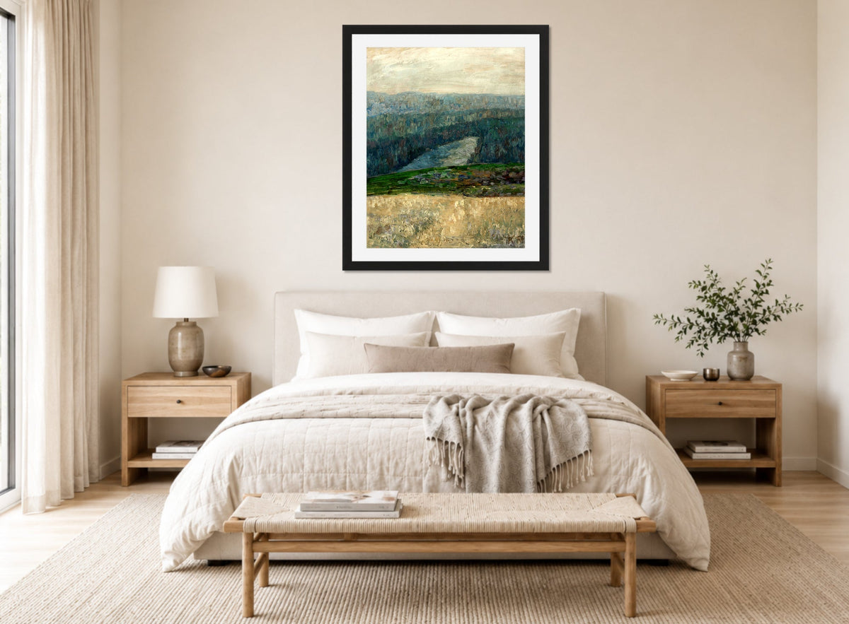 Landscape (1908–1909) by Konrad Mägi — bedroom