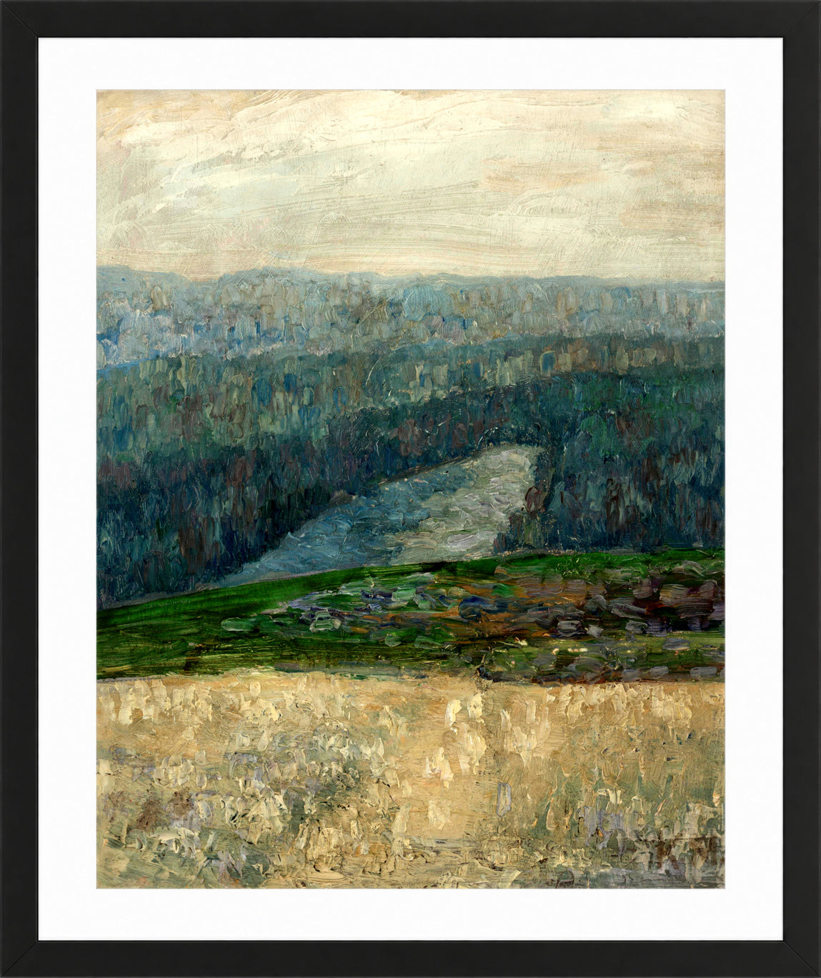 Landscape (1908–1909) by Konrad Mägi — black frame