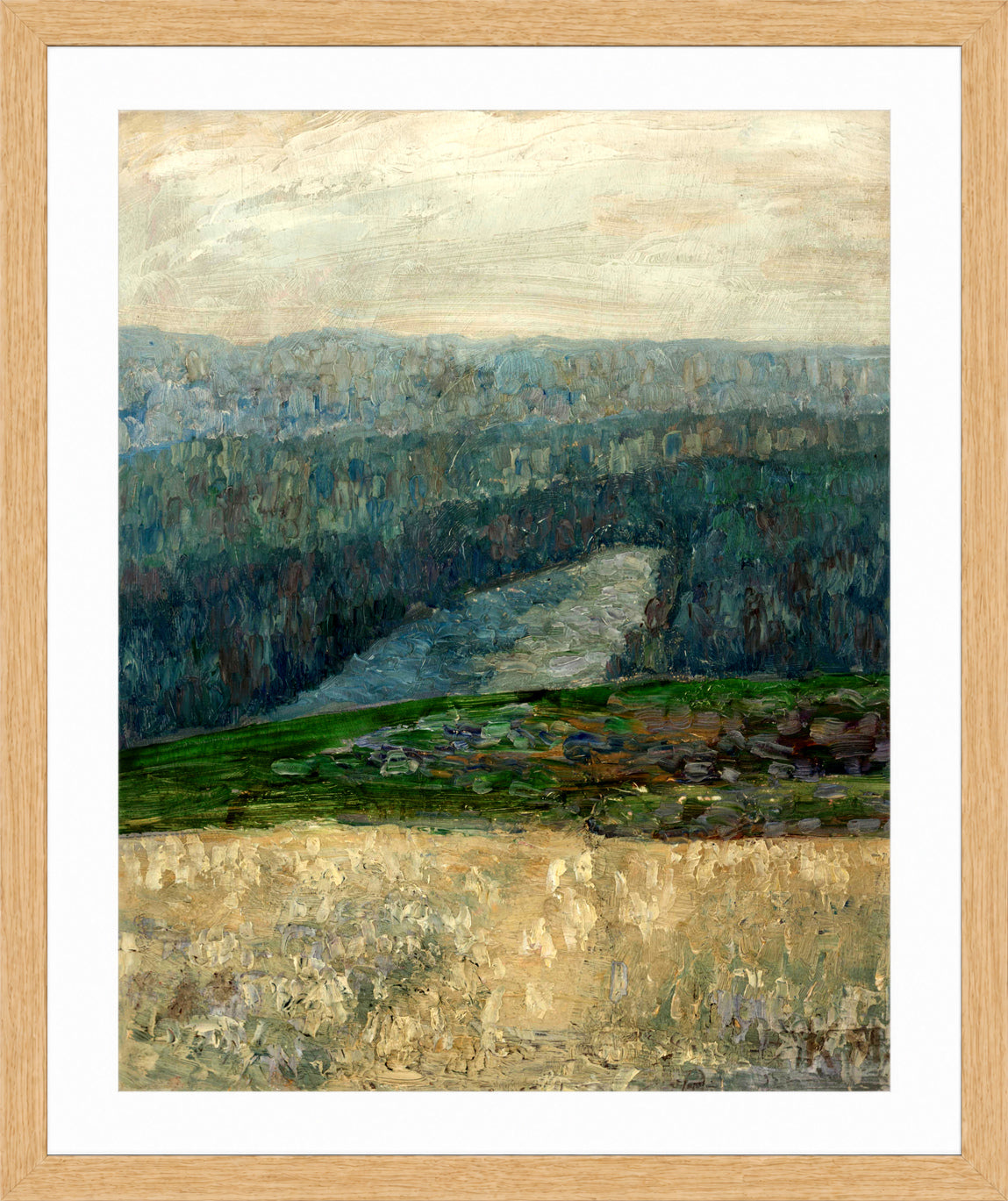 Landscape (1908–1909) by Konrad Mägi — oak frame