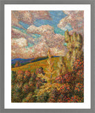 Landscape (1908–1910) by Konrad Mägi — light grey frame