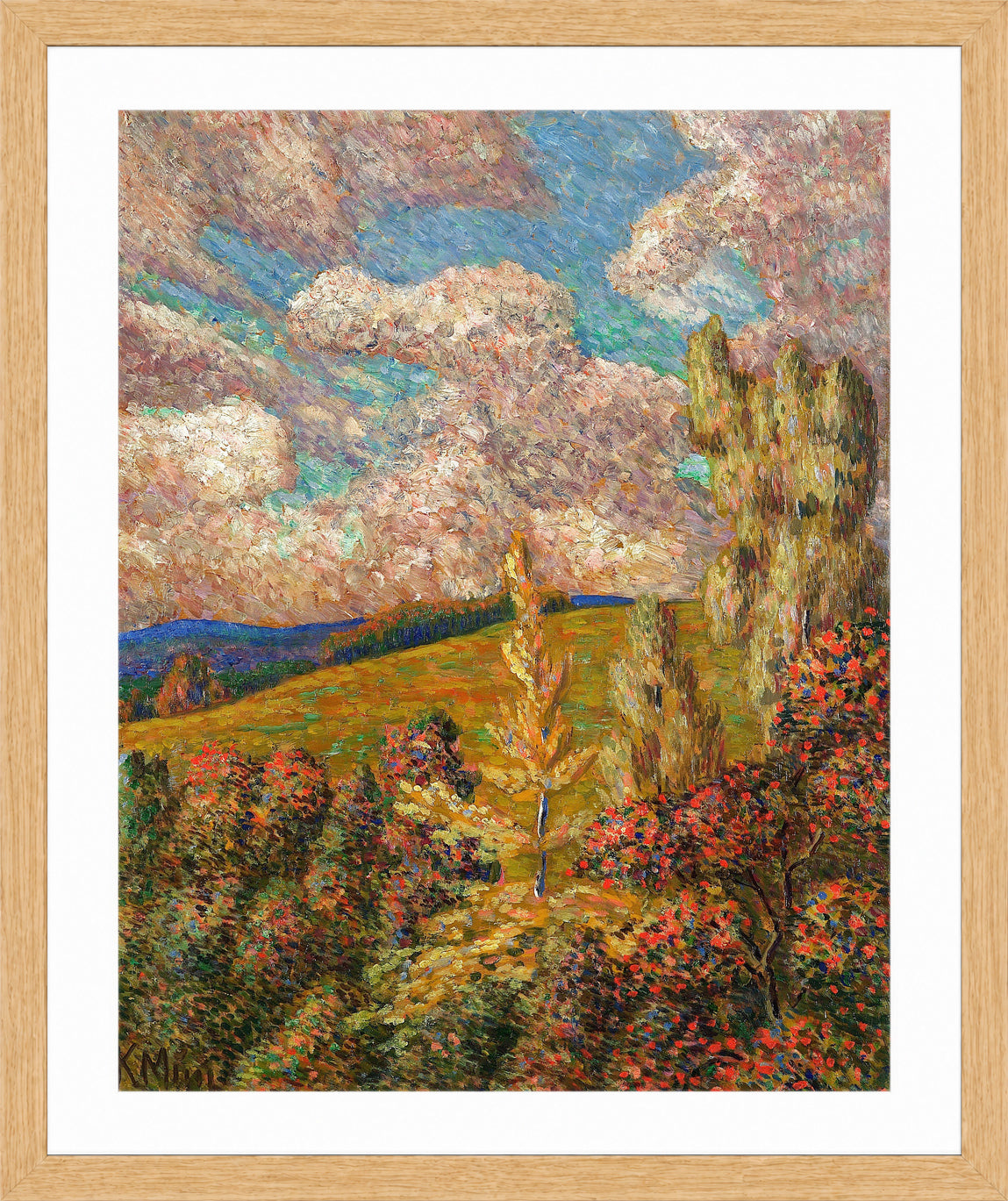 Landscape (1908–1910) by Konrad Mägi — oak frame