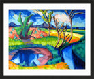 Landscape (1920–1921) by Konrad Mägi — black frame