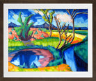 Landscape (1920–1921) by Konrad Mägi — brown frame