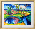 Landscape (1920–1921) by Konrad Mägi — gold frame