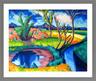 Landscape (1920–1921) by Konrad Mägi — light grey frame