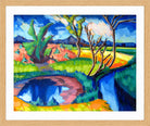 Landscape (1920–1921) by Konrad Mägi — oak frame