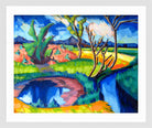 Landscape (1920–1921) by Konrad Mägi — white frame