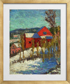 Landscape with Houses (1908–1910) by Konrad Mägi — gold frame
