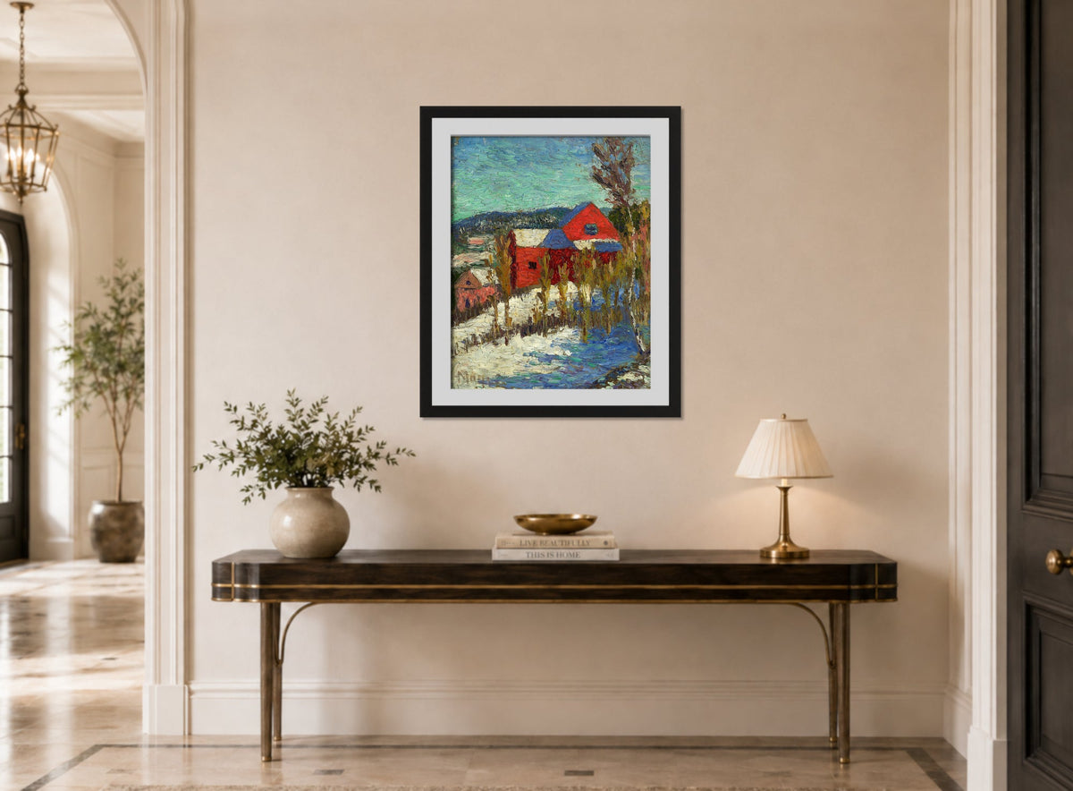 Landscape with Houses (1908–1910) by Konrad Mägi — hallway