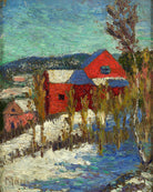 Landscape with Houses (1908–1910) by Konrad Mägi — unframed