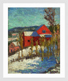 Landscape with Houses (1908–1910) by Konrad Mägi — white frame