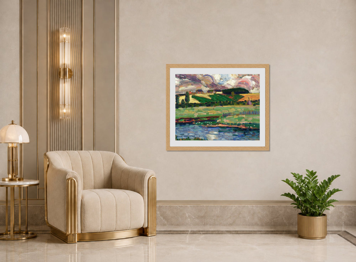 Landscape Study (1916–1917) by Konrad Mägi — art deco roomset