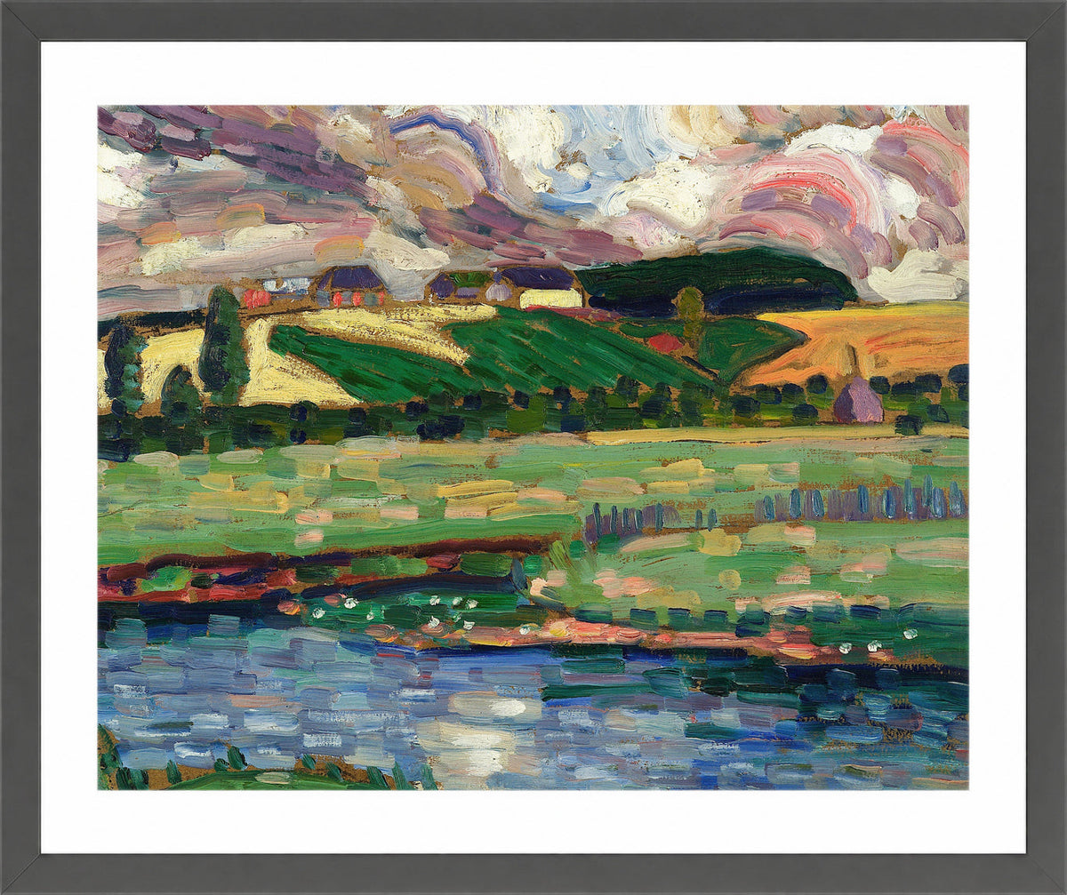 Landscape Study (1916–1917) by Konrad Mägi — dark grey frame