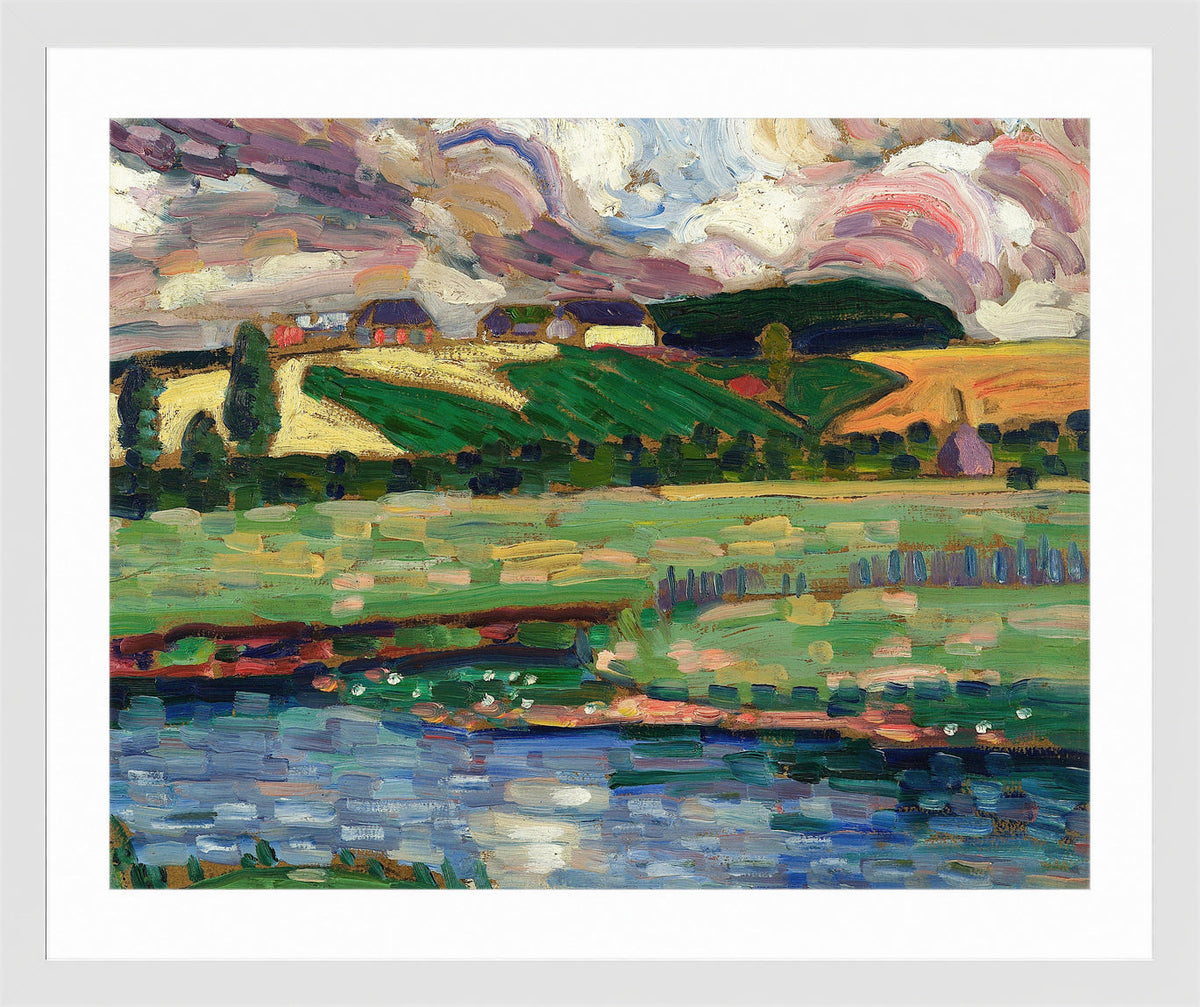 Landscape Study (1916–1917) by Konrad Mägi — white frame