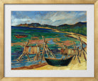 Sea Bay with Boats by Konrad Mägi — gold frame