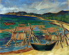 Sea Bay with Boats by Konrad Mägi — unframed