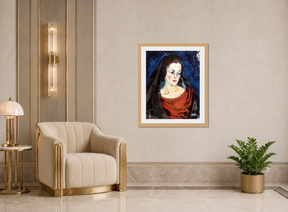 Portrait of a Woman (1923–1924) by Konrad Mägi — art deco roomset