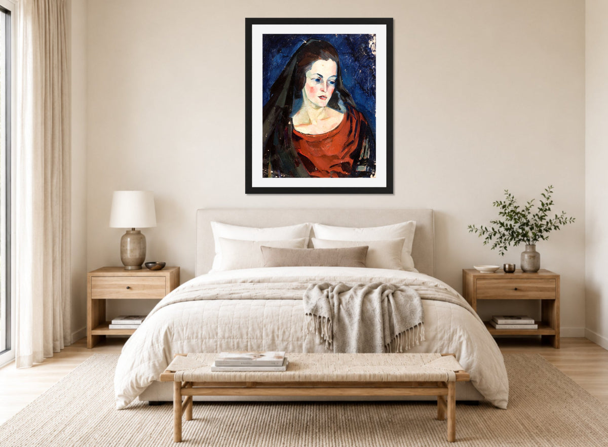 Portrait of a Woman (1923–1924) by Konrad Mägi — bedroom