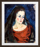 Portrait of a Woman (1923–1924) by Konrad Mägi — brown frame