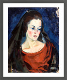 Portrait of a Woman (1923–1924) by Konrad Mägi — dark grey frame